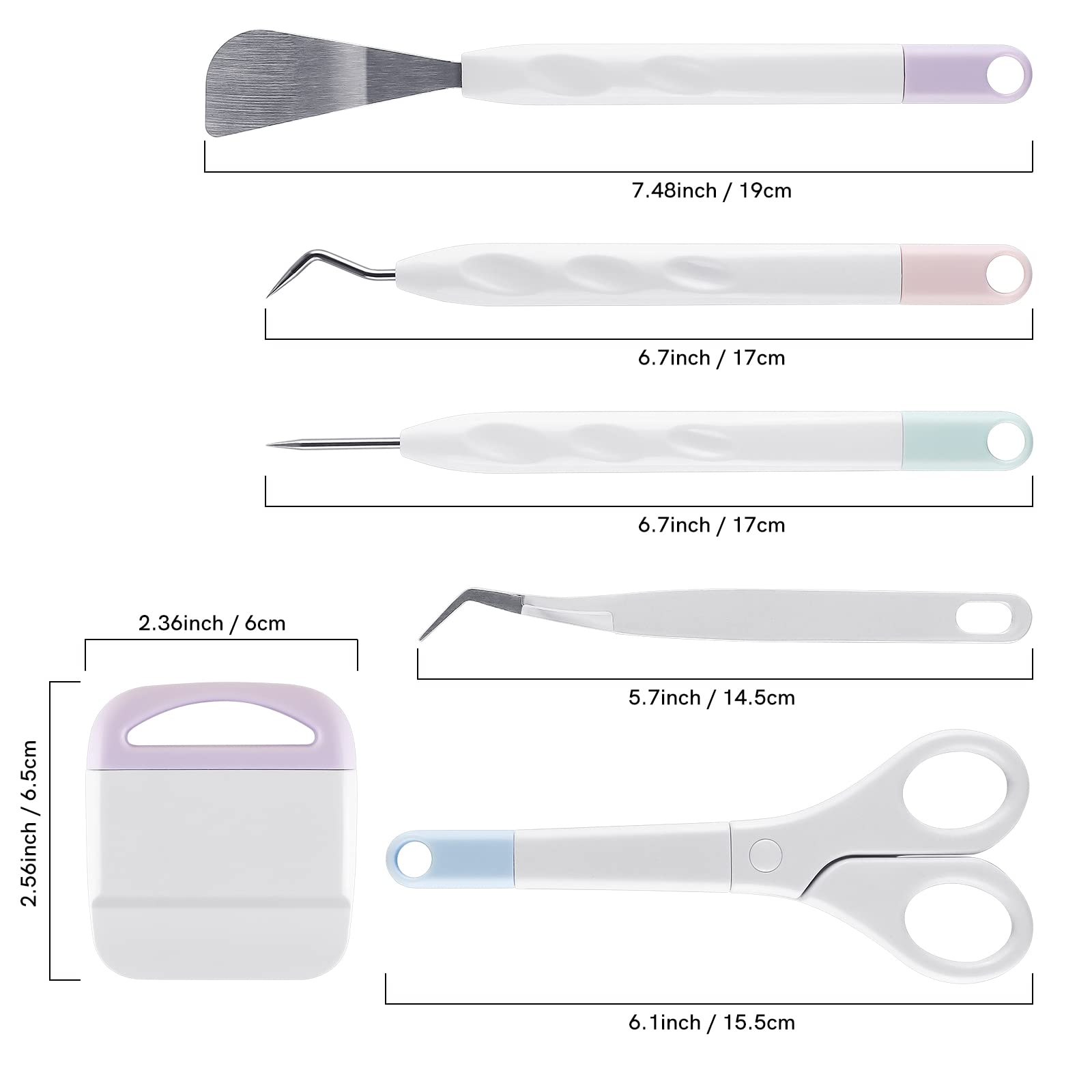 BAOFALI 6-Piece Premium Vinyl Weeding Tool Set for Cricut, Silhouette, Siser, Oracal 631/651/751 - Essential Craft Kit for DIY Scrapbooking, Decals, Stickers & Home Decor Projects