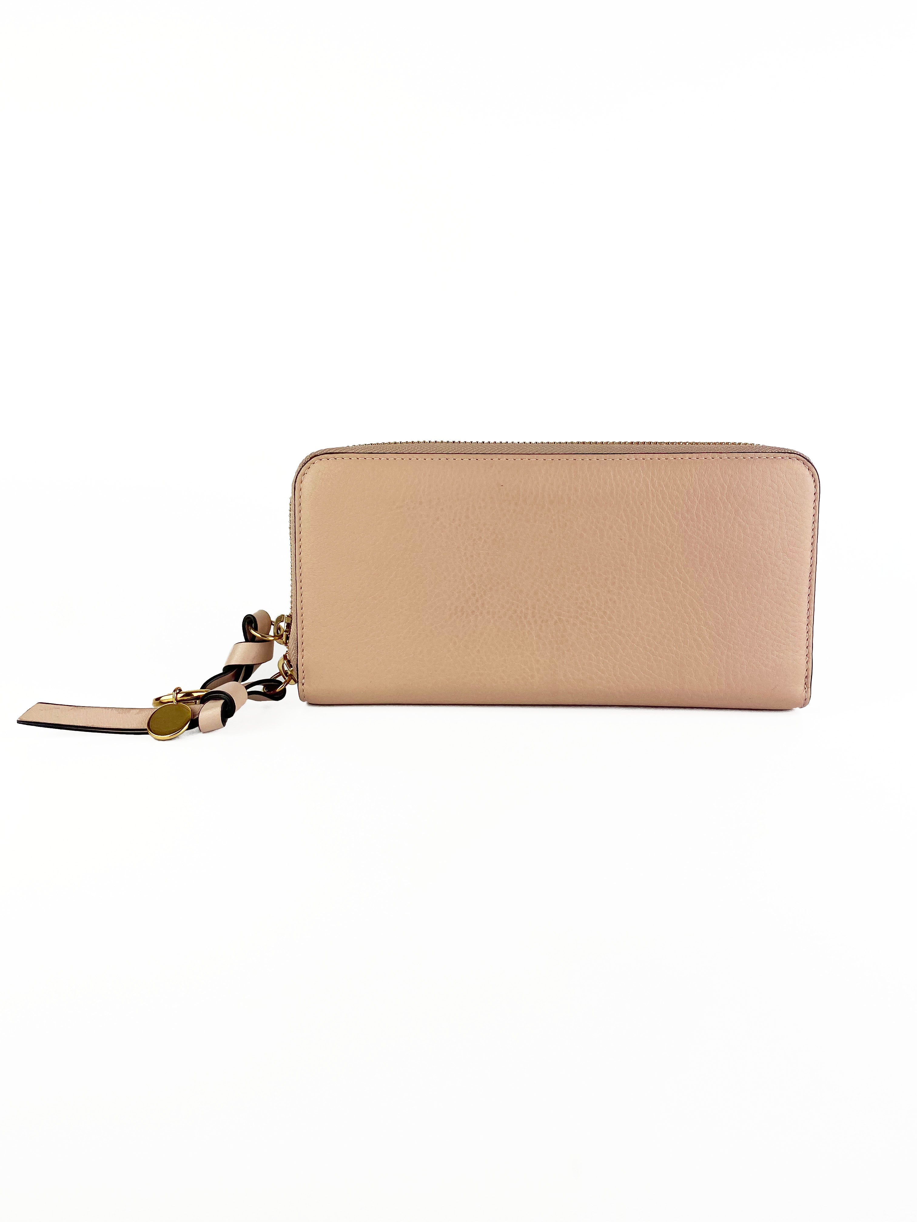 Chloe Pink Long Alphabet Wallet for Women - Stylish RFID Blocking Leather Wallet with Multiple Card Slots - Perfect for Everyday Use, Travel & Shopping