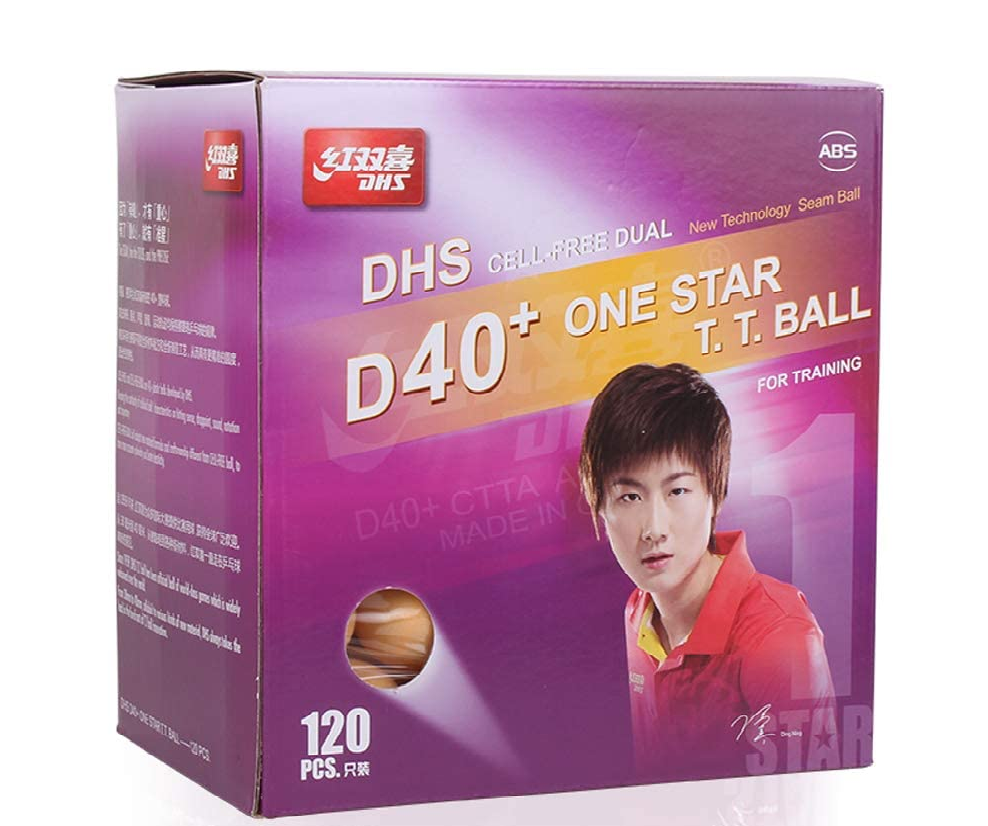 DHS D40+ 1 Star Table Tennis Balls 120-Pack - Premium Orange Ping Pong Balls for Training & Tournaments | Perfect for Clubs, Schools & Home Practice