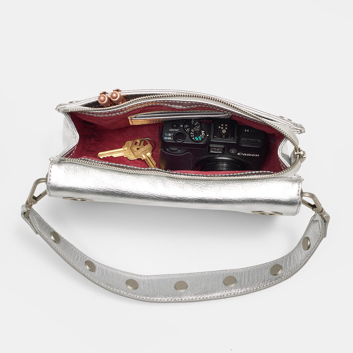 Montana Clutch - Sidewalk Silver/Brushed Silver Small Crossbody Bag for Women | Fashionable Everyday Purse for Work, Travel & Date Night
