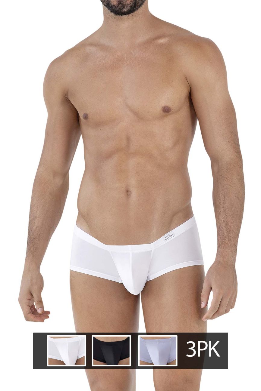 Premium Australian Latin Trunks - Soft Cotton Underwear for Men, 3-Pack (White, Black, Gray) | Comfortable & Breathable for Daily Wear, Gym & Swimming