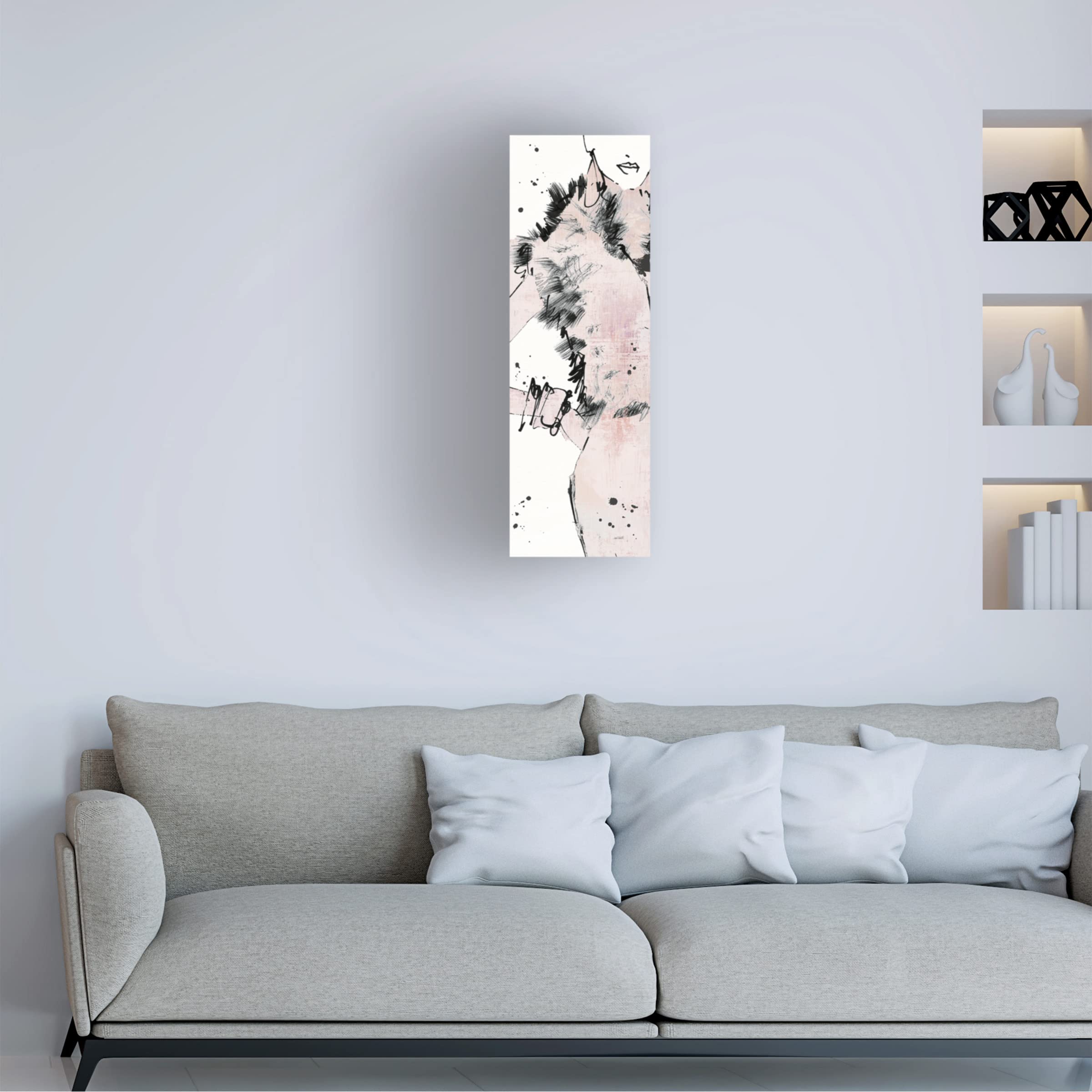 Anne Tavoletti 'Fashion Strokes VIII Pastel' Canvas Wall Art Print - Modern Abstract Fashion Painting for Living Room, Bedroom & Office Decor