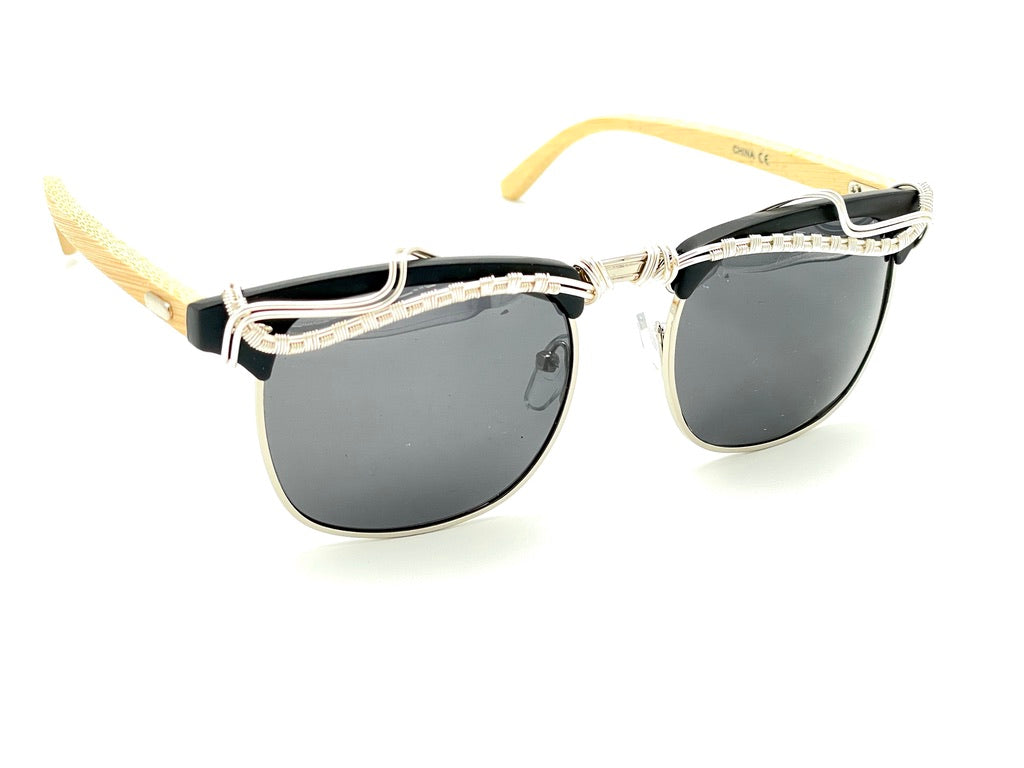 Polarized Black Silver Sunglasses - UV Protection, Lightweight & Stylish for Outdoor Sports, Driving & Travel