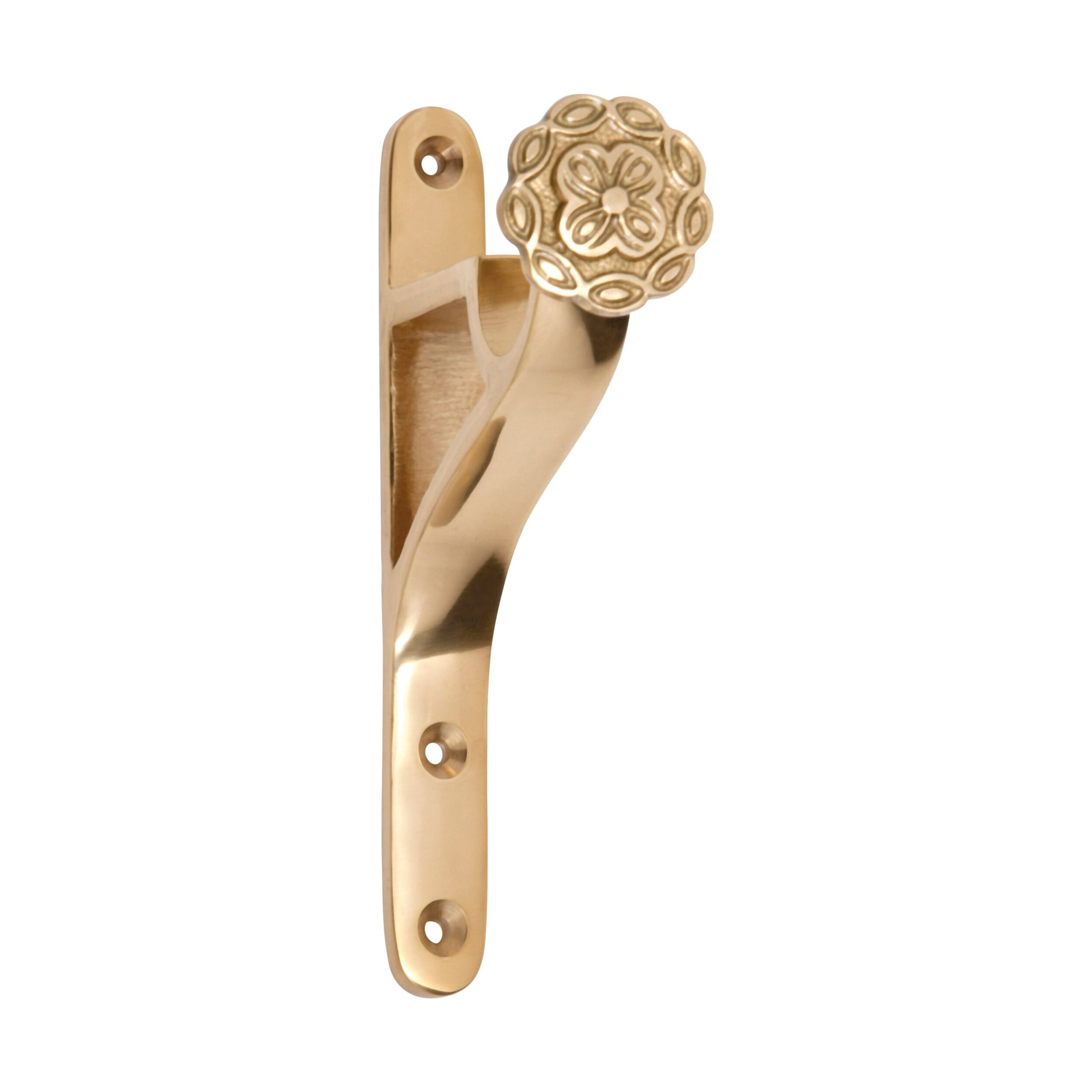 4600 Curtain Bracket End - Polished Brass, 19mm ID - Perfect for Window Treatments, Drapery Hardware & Home Decor