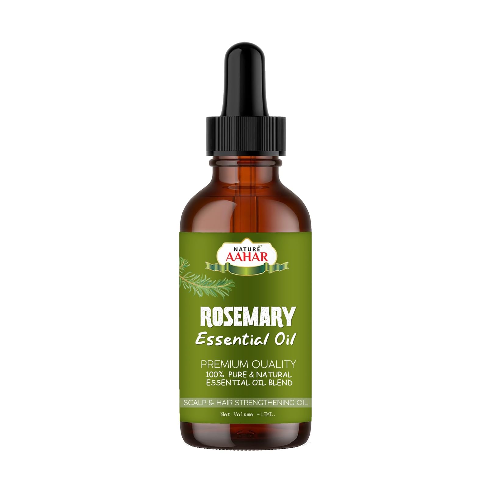 Organic Rosemary Essential Oil for Hair Growth & Skin Care - 100% Pure Natural Hair Fall Control & Nourishment (15ml) | Promotes Healthy Scalp & Shiny Hair | Perfect for DIY Beauty Recipes & Aromatherapy
