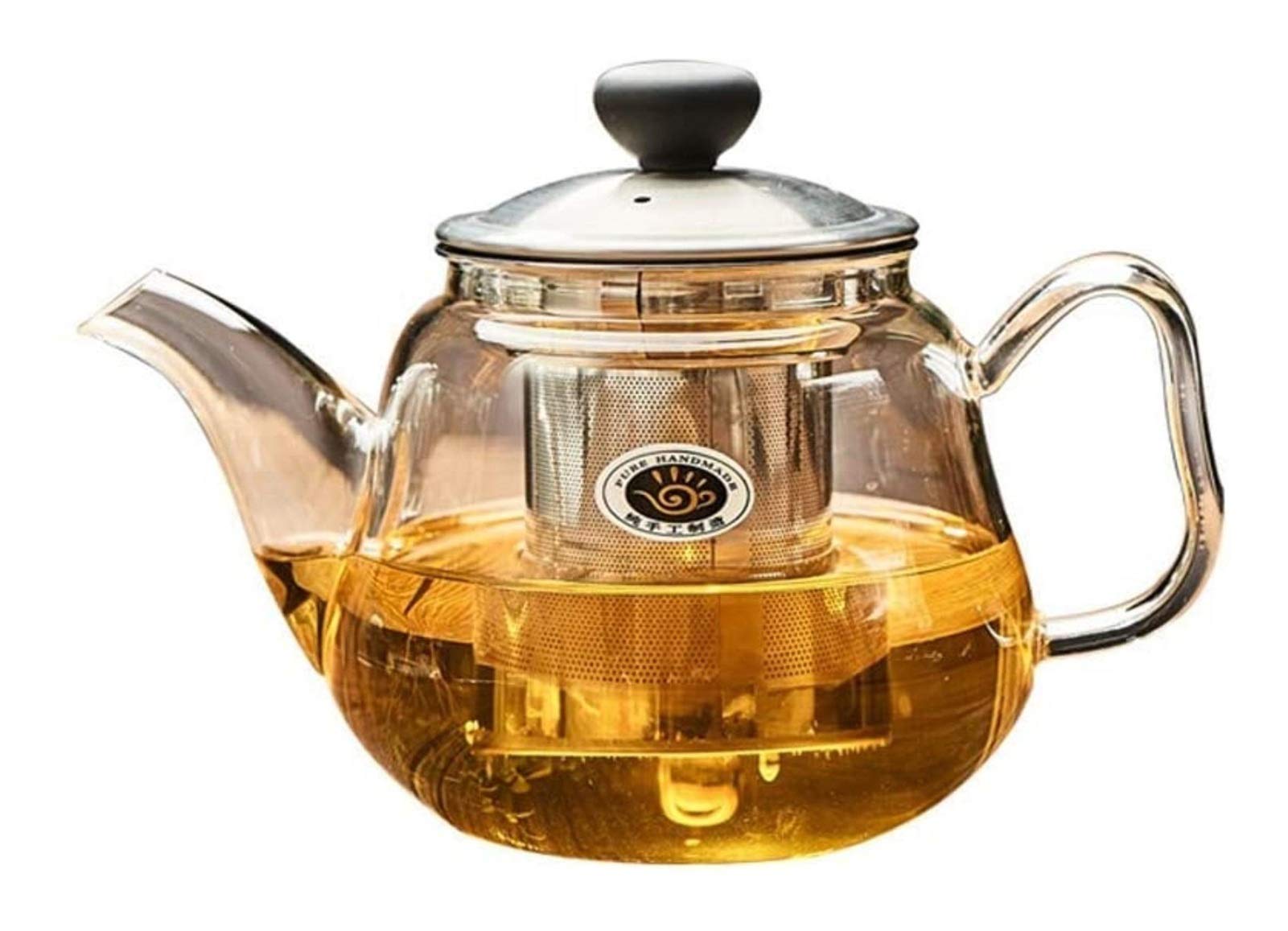 Premium Glass Teapot with Stainless Steel Infuser - 300ml Flower Tea Set for Loose Leaf Tea & Herbal Brewing - Perfect for Home, Office & Afternoon Tea Relaxation