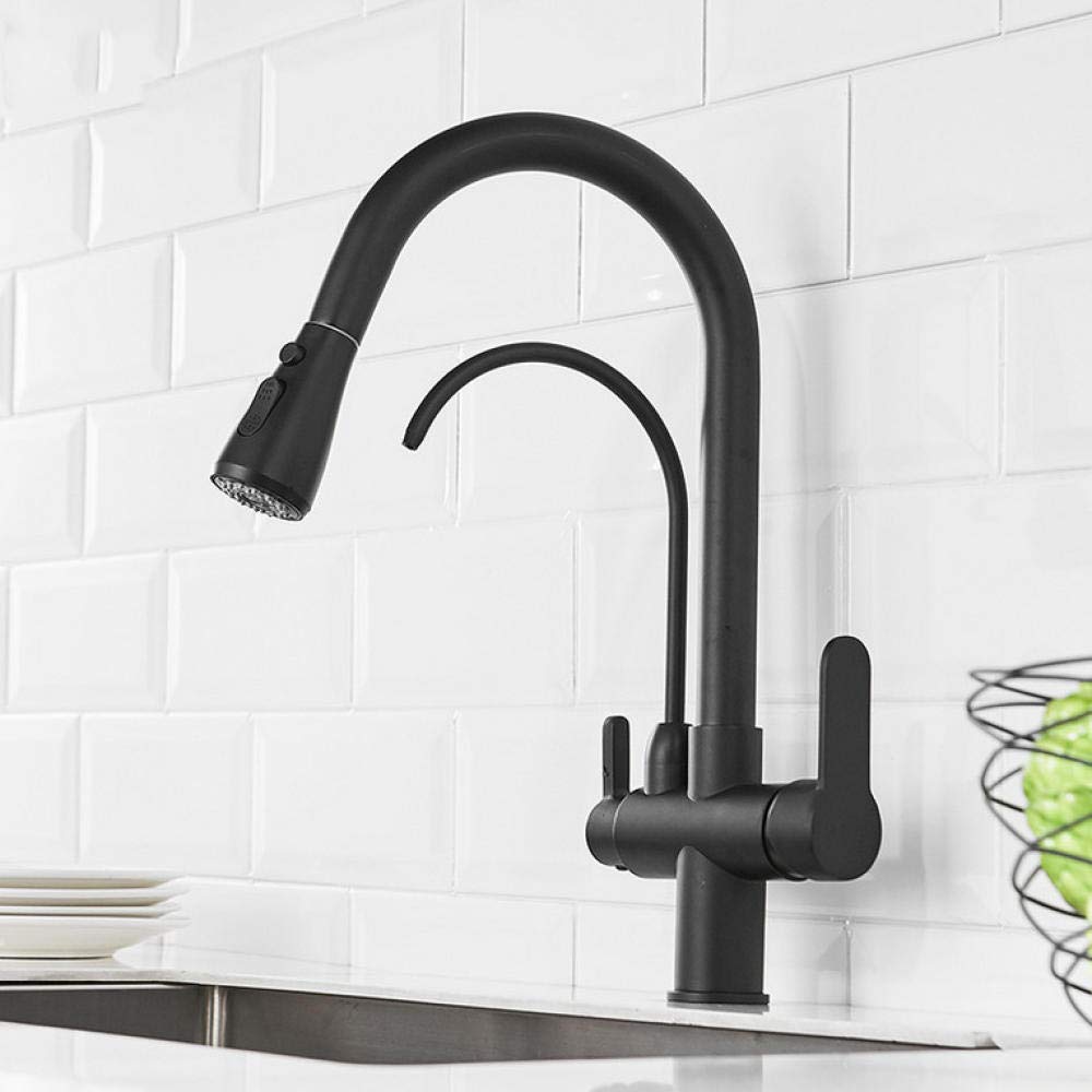 360 Degree Rotating Kitchen Faucet with Filter - Brass Purified Water Drinking Mixer Tap for Sink | Perfect for Modern Kitchens, Office Pantries & RV Water Systems