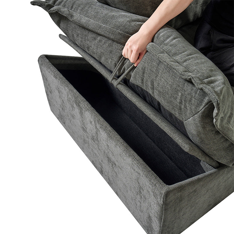 Fabiola Mini Sofa with Storage & Seamless Design - Compact Modern Loveseat for Small Spaces, Living Room, Bedroom or Dorm