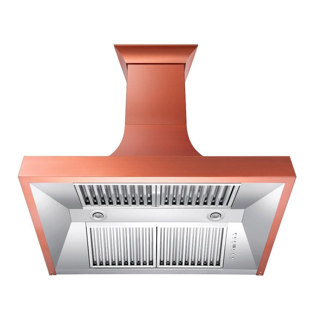 ZLINE 8632C Designer Series Copper Finish Wall Range Hood - Premium Kitchen Ventilation for Modern Homes | Perfect for Cooking, Smoke Removal & Stylish Décor