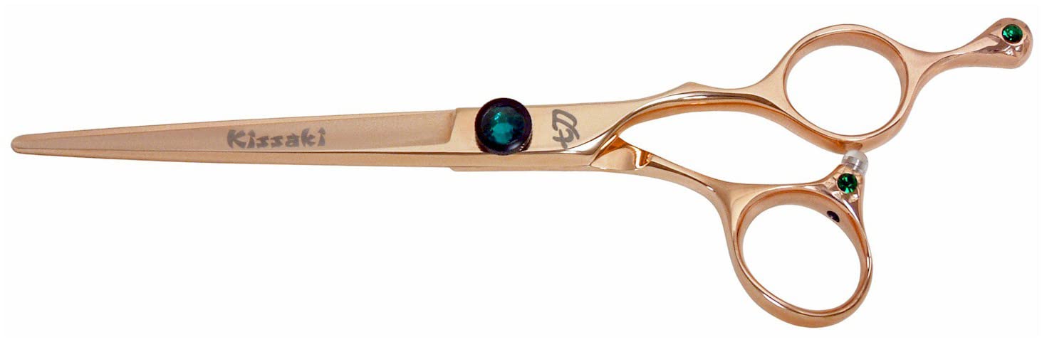 Kissaki Tsuchi 7.0 Inch Rose Gold Titanium Hair Scissors - Professional Salon Shears for Precision Hair Cutting & Styling | Perfect for Barbers, Hairstylists & Home Use