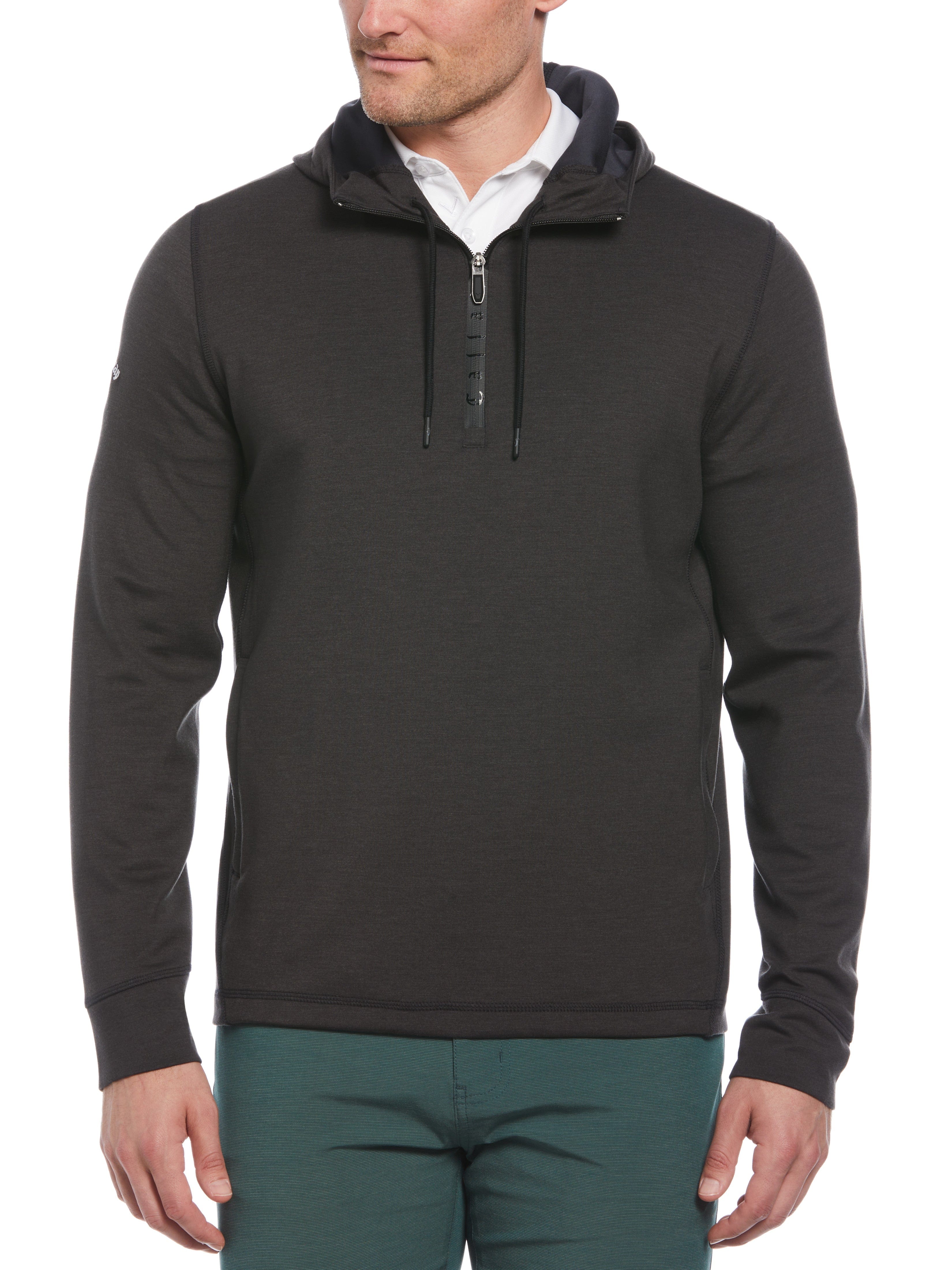Men's Heathered Premium Half Zip Golf Hoodie - Lightweight & Breathable Pullover for Golfing, Running & Outdoor Activities
