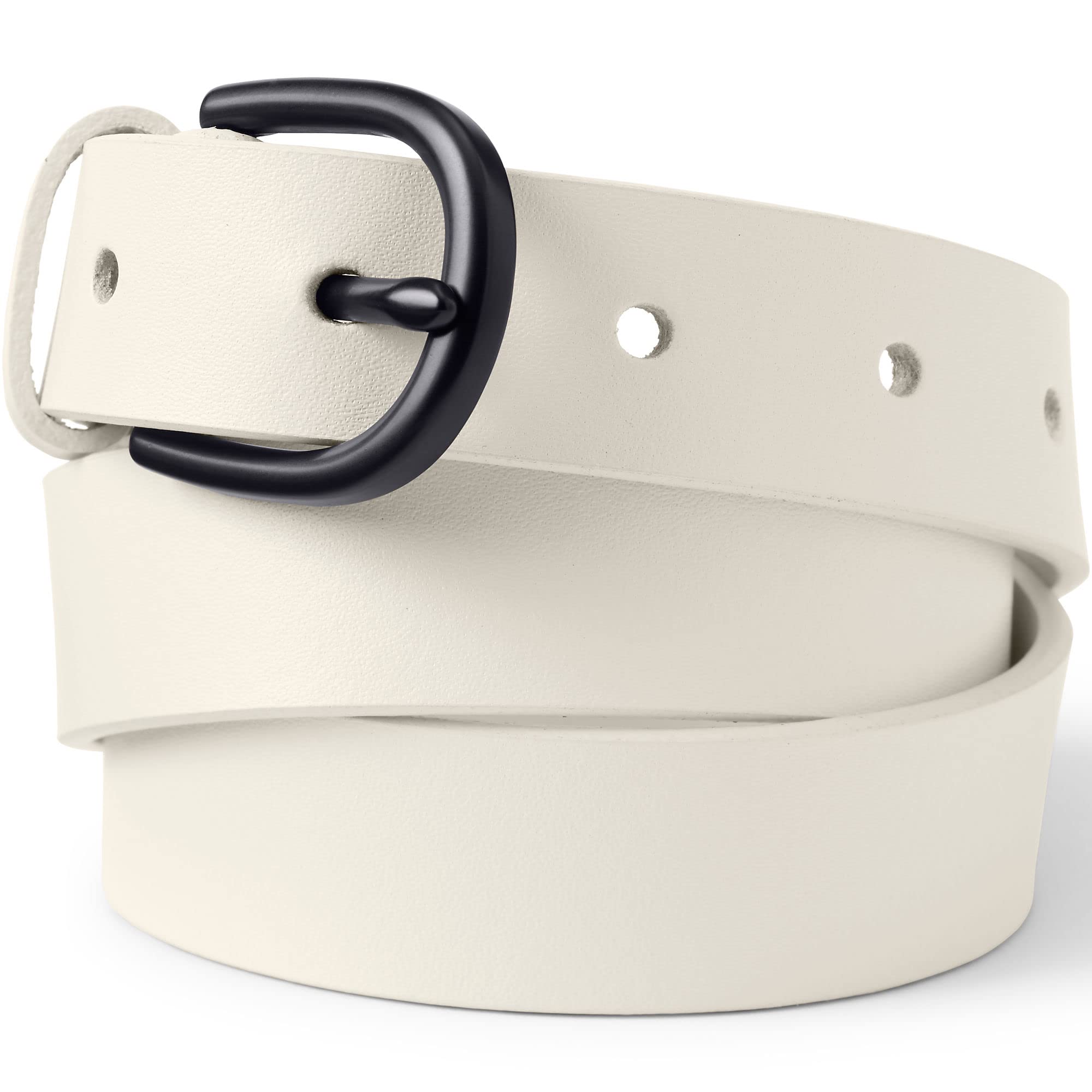Lands' End Women's Classic Genuine Leather Belt - Adjustable Waist Strap for Jeans, Dresses & Professional Attire | Perfect for Office, Casual & Formal Occasions