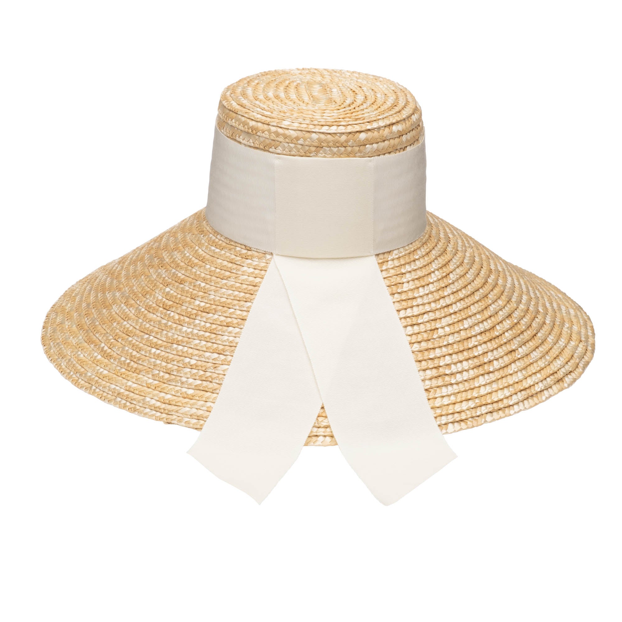 Stylish Mirabel Grosgrain Wide Brim Sun Hat for Women - UV Protection Summer Beach Hat for Outdoor, Travel & Gardening
