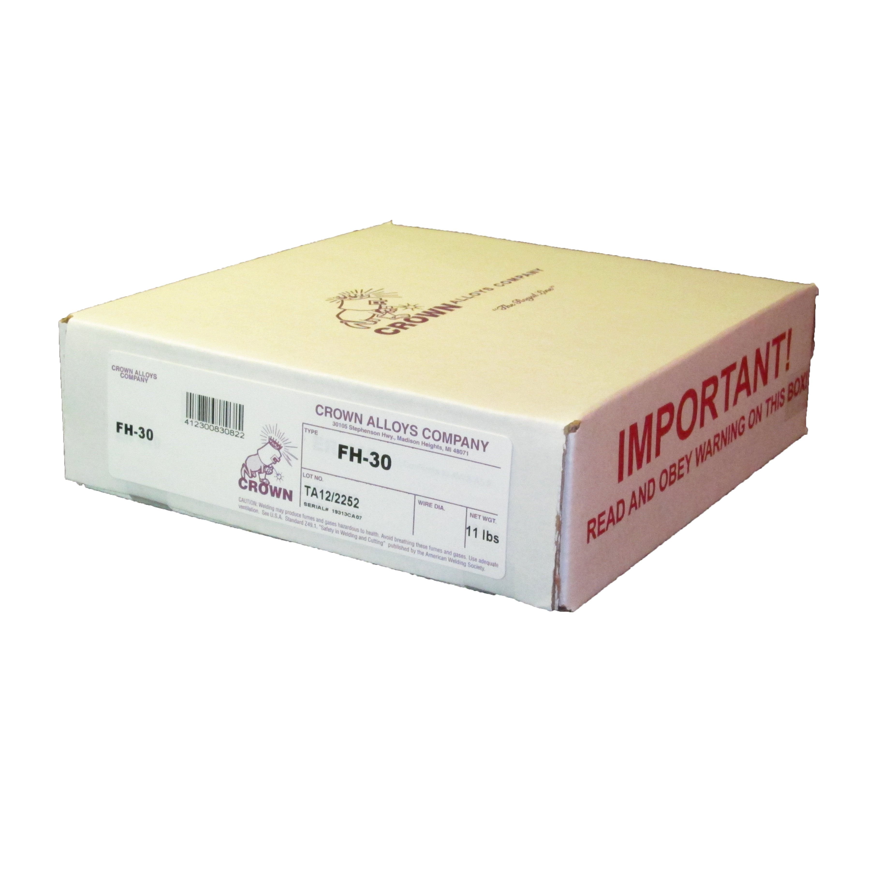 Premium Crown Alloys FH 30 .035 x 8 MIG Welding Wire - 11 lb Spool (TSFH/2F) for Automotive Repair, Metal Fabrication & DIY Projects