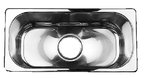 Scandvik 10214 Stainless Steel Rectangular Kitchen Sink with Mirror Finish - Perfect for Modern Home, Restaurant & Commercial Use