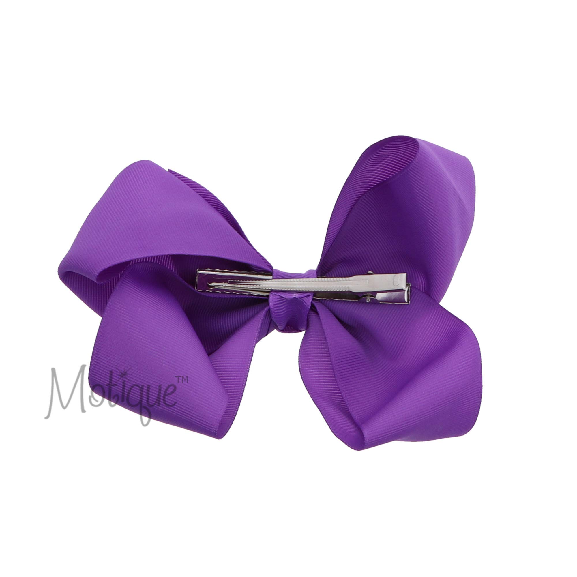 5.5 Inch Purple Grosgrain Hair Bow Clip for Women and Girls - Perfect for Parties, Weddings, and Everyday Accessories