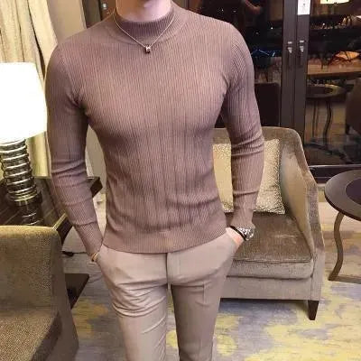Men's Striped Pattern Sweater - Soft & Comfortable Pullover for Casual Wear, Office & Fall Outfits