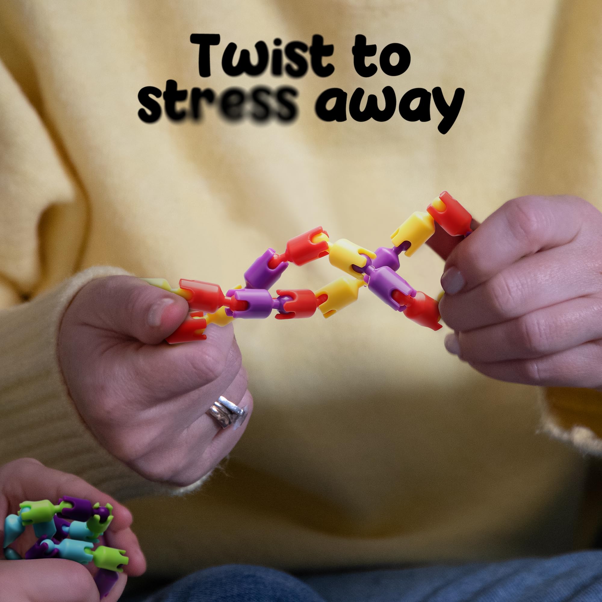 **6-Piece Multicolored Fidget Toys for Kids, Adults - Sensory Toys for Autism, Stress Relief & Relaxation - Easter Basket Stuffers, Birthday Gifts, Classroom Rewards**