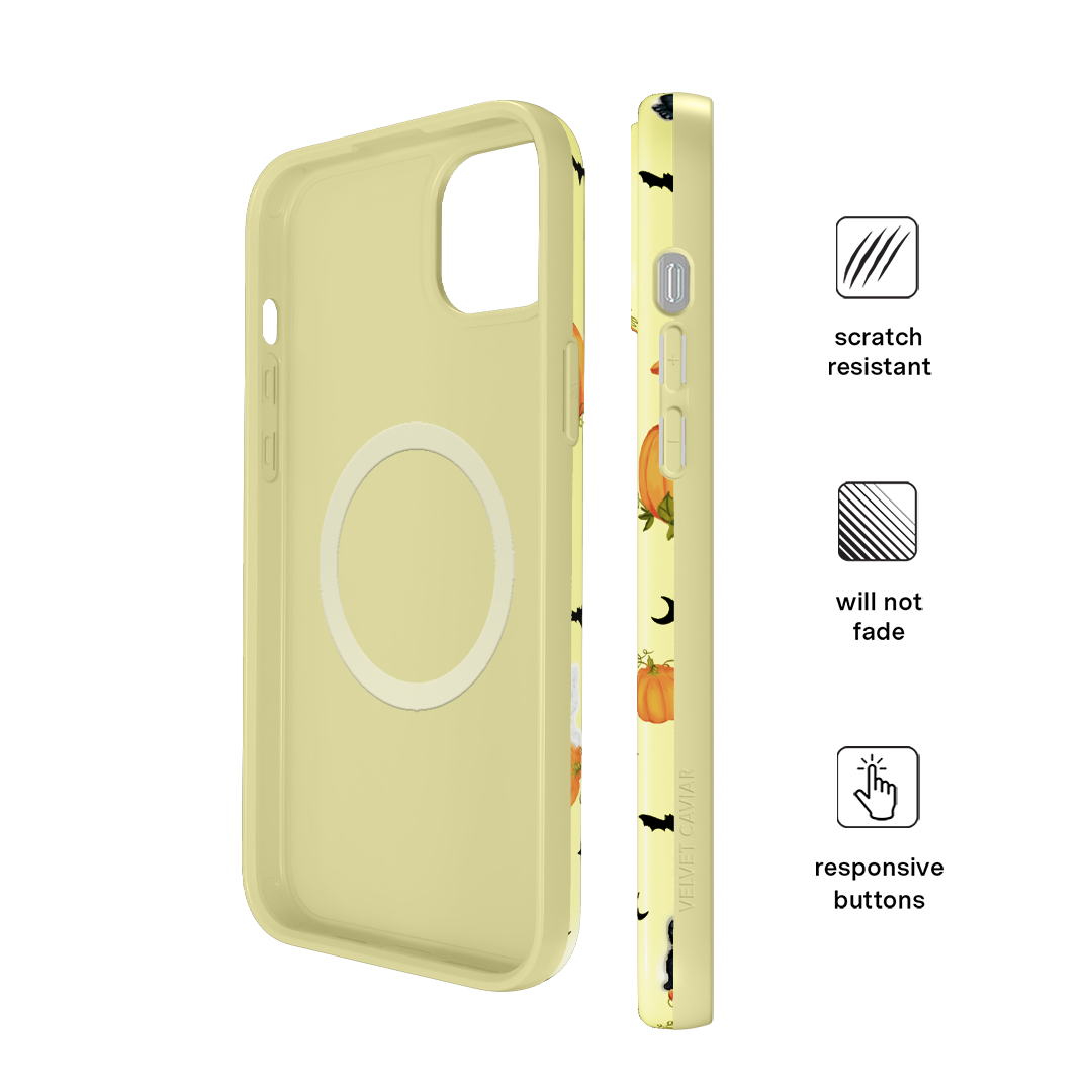 Purrfect Pumpkins Cute Cat & Pumpkin Design iPhone Case - Durable Protective Cover for iPhone 12/13/14/15 Pro Max - Perfect for Fall, Halloween & Cat Lovers