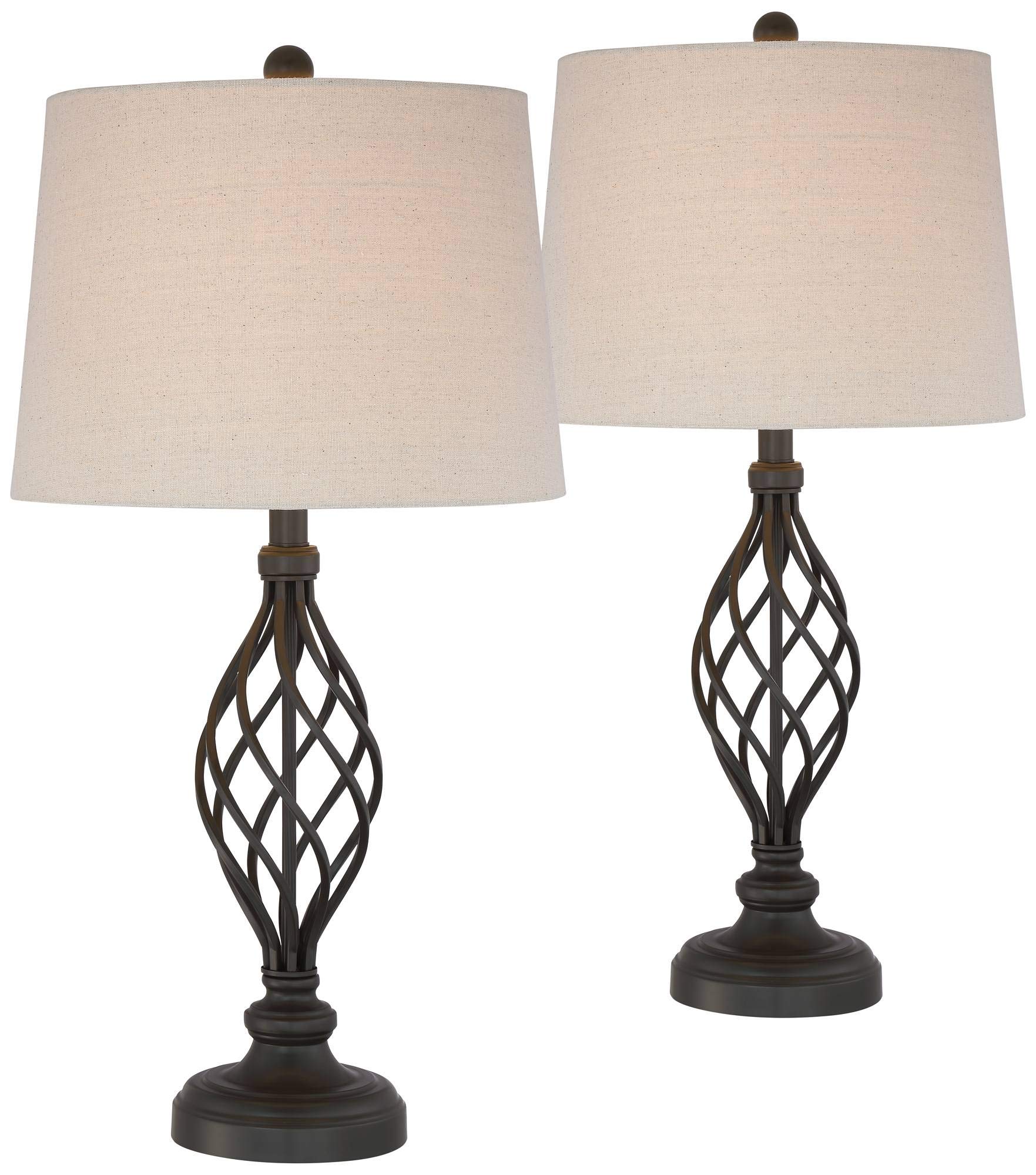 Annie Farmhouse Industrial Vintage Table Lamps Set of 2 - 28