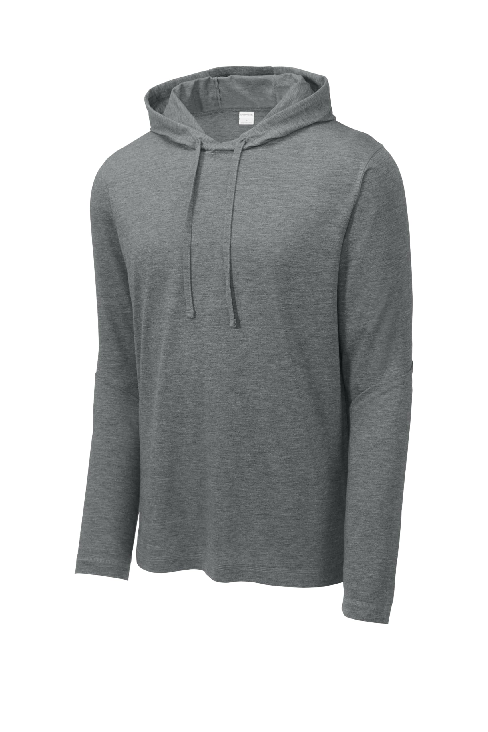 SPORT-TEK PosiCharge Tri-Blend Moisture Wicking Long Sleeve Hoodie ST406 - Athletic Performance & Casual Wear for Running, Gym & Outdoor Activities