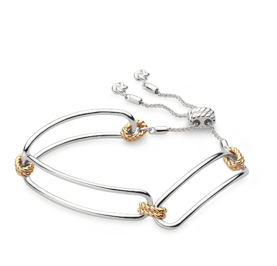 Marina Rope Bar Link Golden Toggle Bracelet for Women - Elegant Adjustable Jewelry for Daily Wear, Parties & Gifts