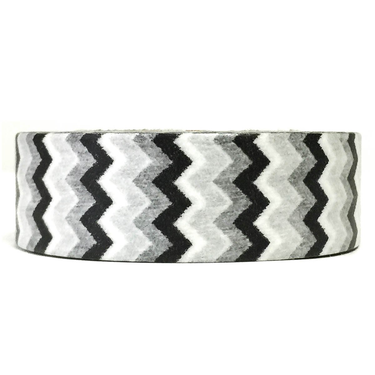 Allydrew Decorative Washi Masking Tape - Black and White Chevron Pattern for Scrapbooking, Journaling, Gift Wrapping & DIY Crafts