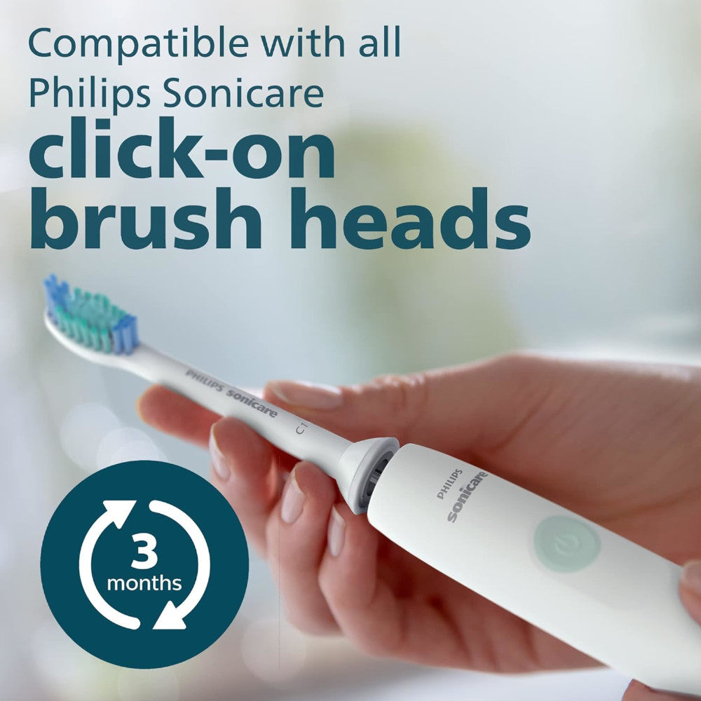 Philips Sonicare 2100 Series HX3661/04 Sonic Electric Toothbrush - Rechargeable with 2 Brush Heads for Deep Cleaning & Whitening - Perfect for Travel & Daily Oral Care