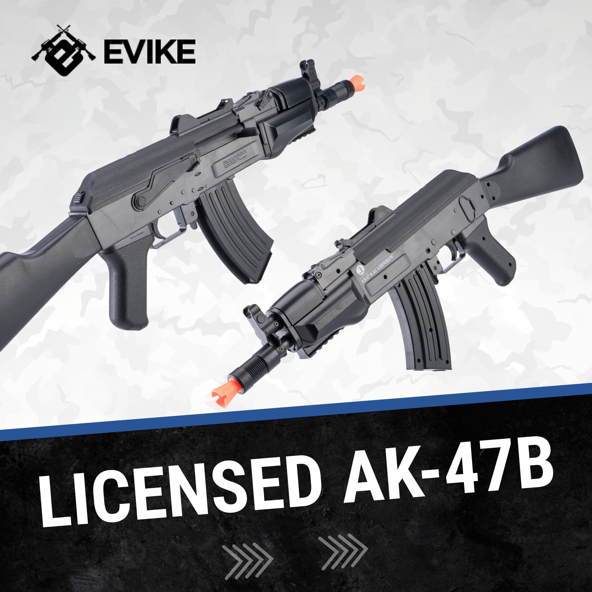Evike Airsoft - Licensed Kalashnikov AK-47 Spring Powered Airsoft Gun for Outdoor Shooting & Tactical Training | Realistic Replica for Airsoft Enthusiasts & Collectors