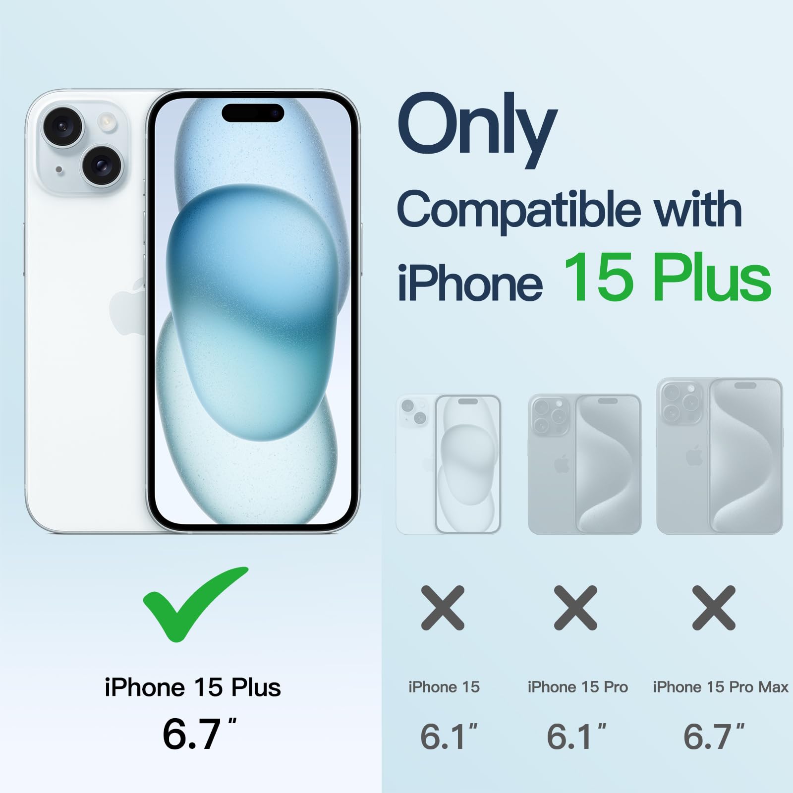 JETech Ultra-Thin Clear Case for iPhone 15 Plus 6.7-Inch | Military-Grade Shockproof Protection | MagSafe Compatible Wireless Charging | Anti-Yellowing TPU Cover with Camera Protection (Silver) - Perfect for Daily Use, Travel & Outdoor Activities