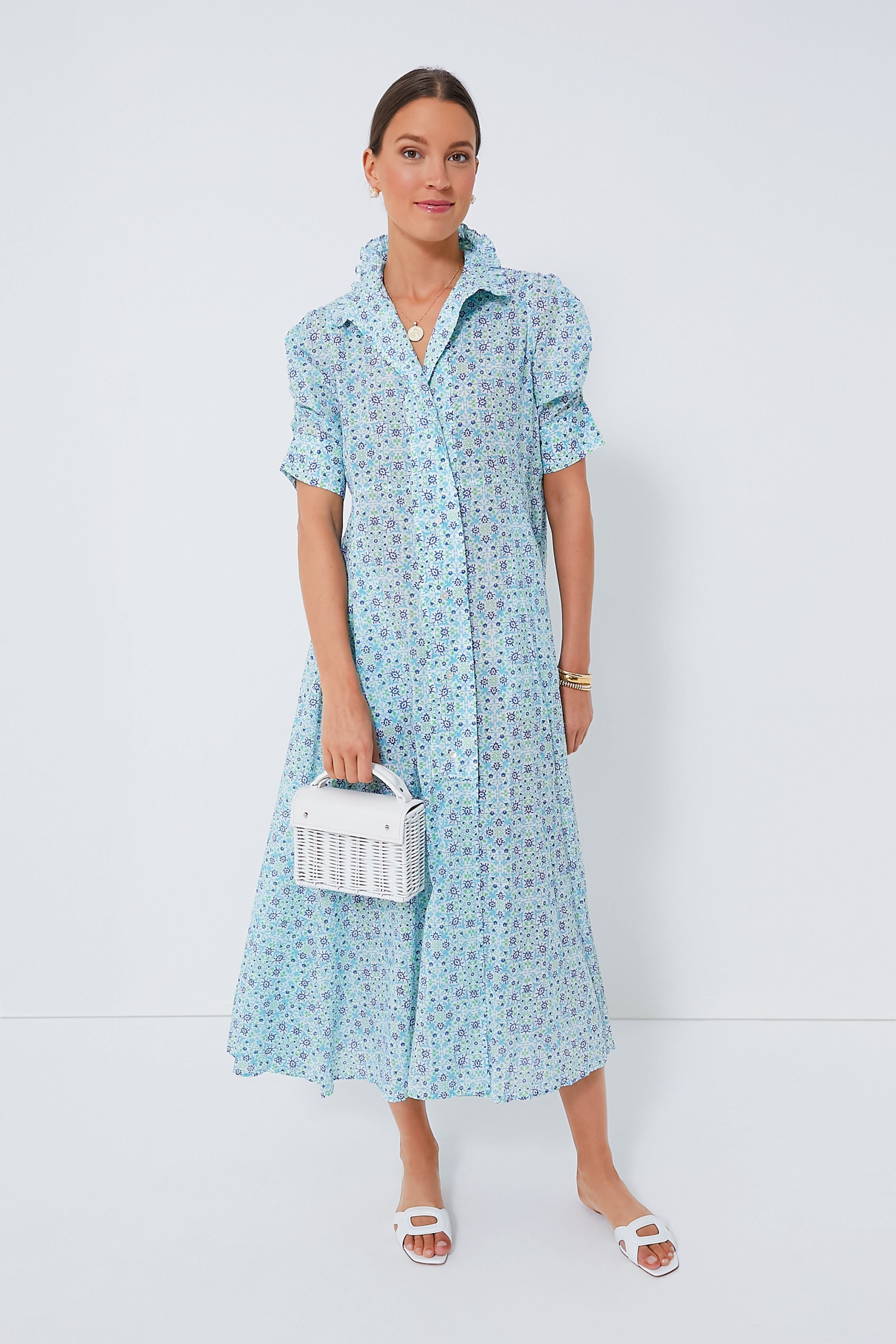 Blue Venetia Maxi Dress for Women - Elegant Long Flowy Summer Dress - Perfect for Beach, Vacation, and Evening Parties