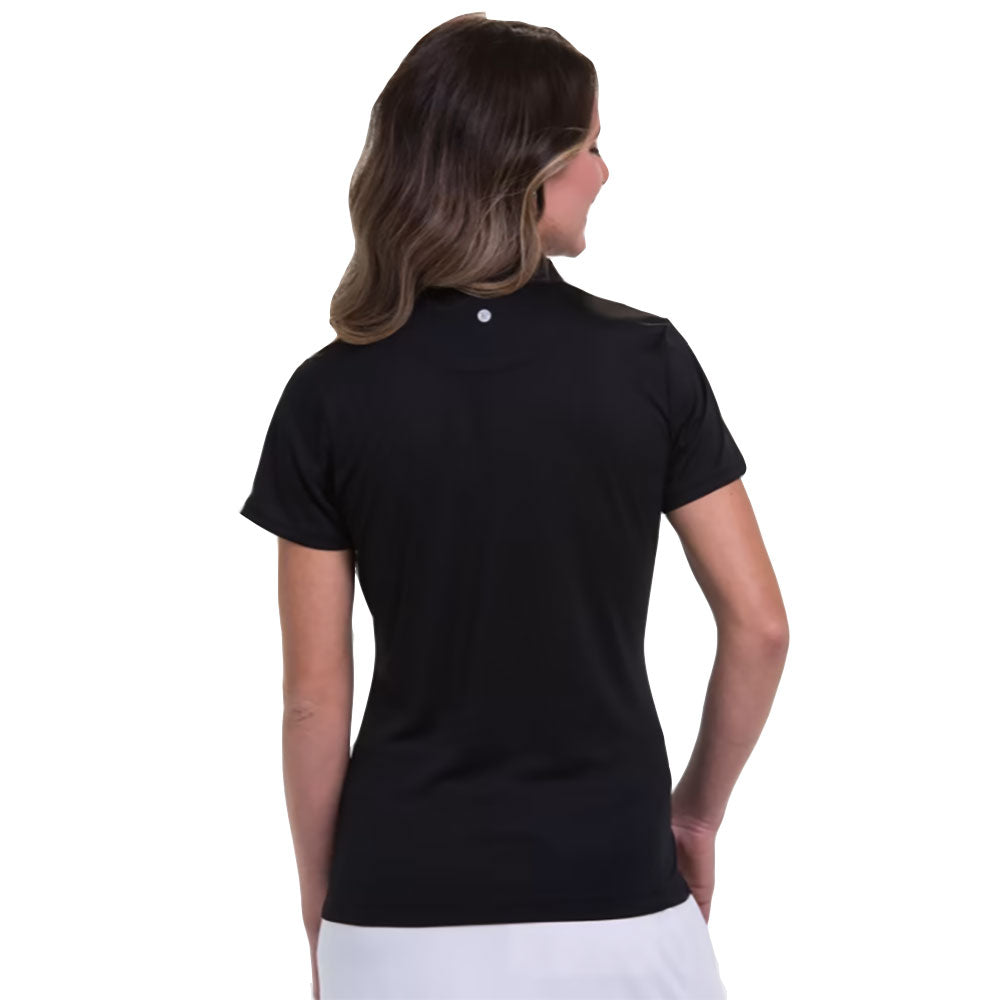 EP New York Women's Convertible Zip Mock Short Sleeve Golf Polo Shirt - Breathable Moisture-Wicking Performance Top for Golf, Tennis & Casual Wear