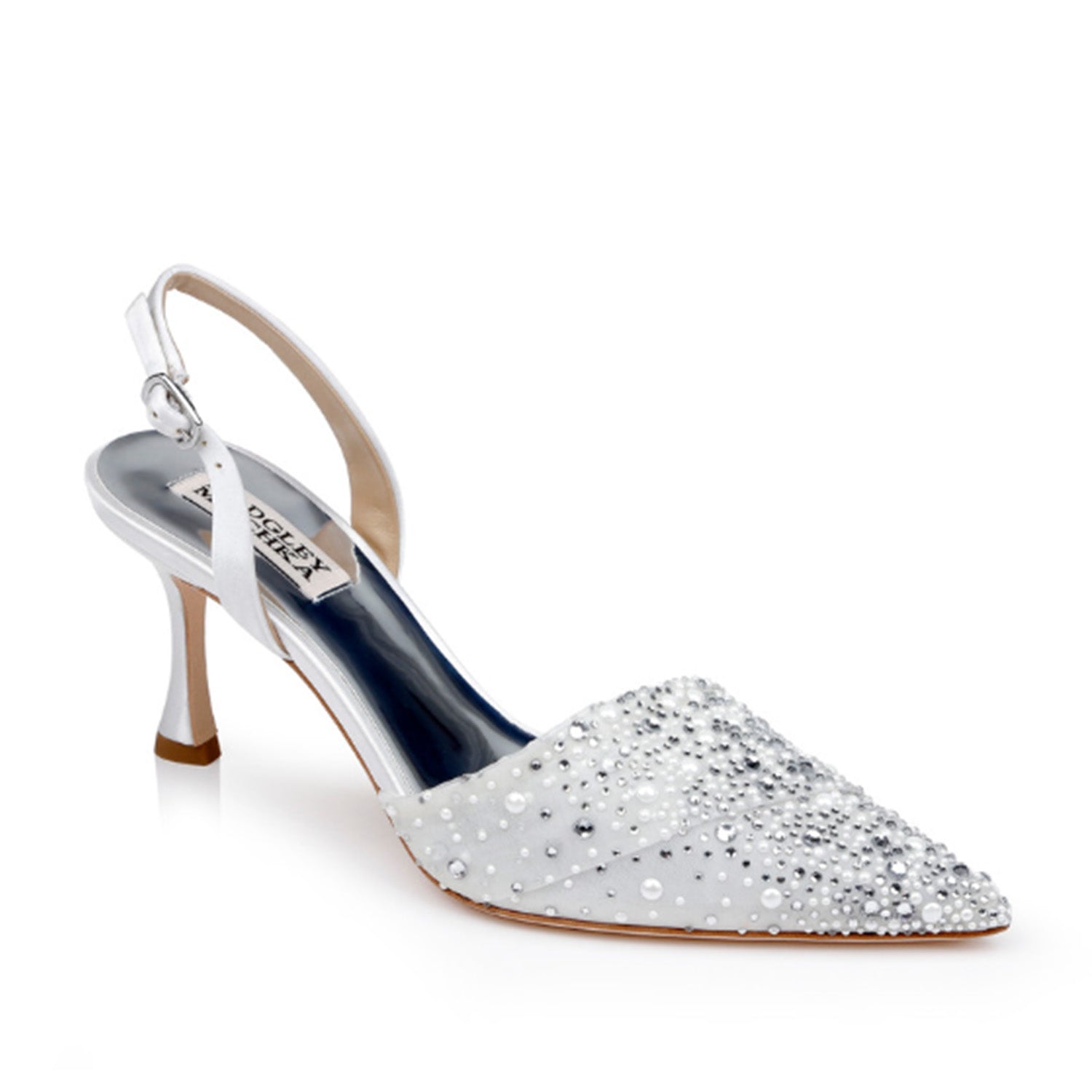 Badgley Mischka Women's Brenna White Heels - Elegant Wedding Shoes for Brides, Prom, Evening Parties & Special Occasions