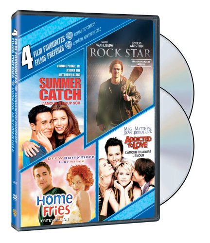4 Film Favorites Romantic Comedy DVD Collection: Summer Catch, Rock Star, Home Fries & Addicted to Love (Bilingual English/Spanish) - Perfect for Date Nights & Girls' Movie Nights