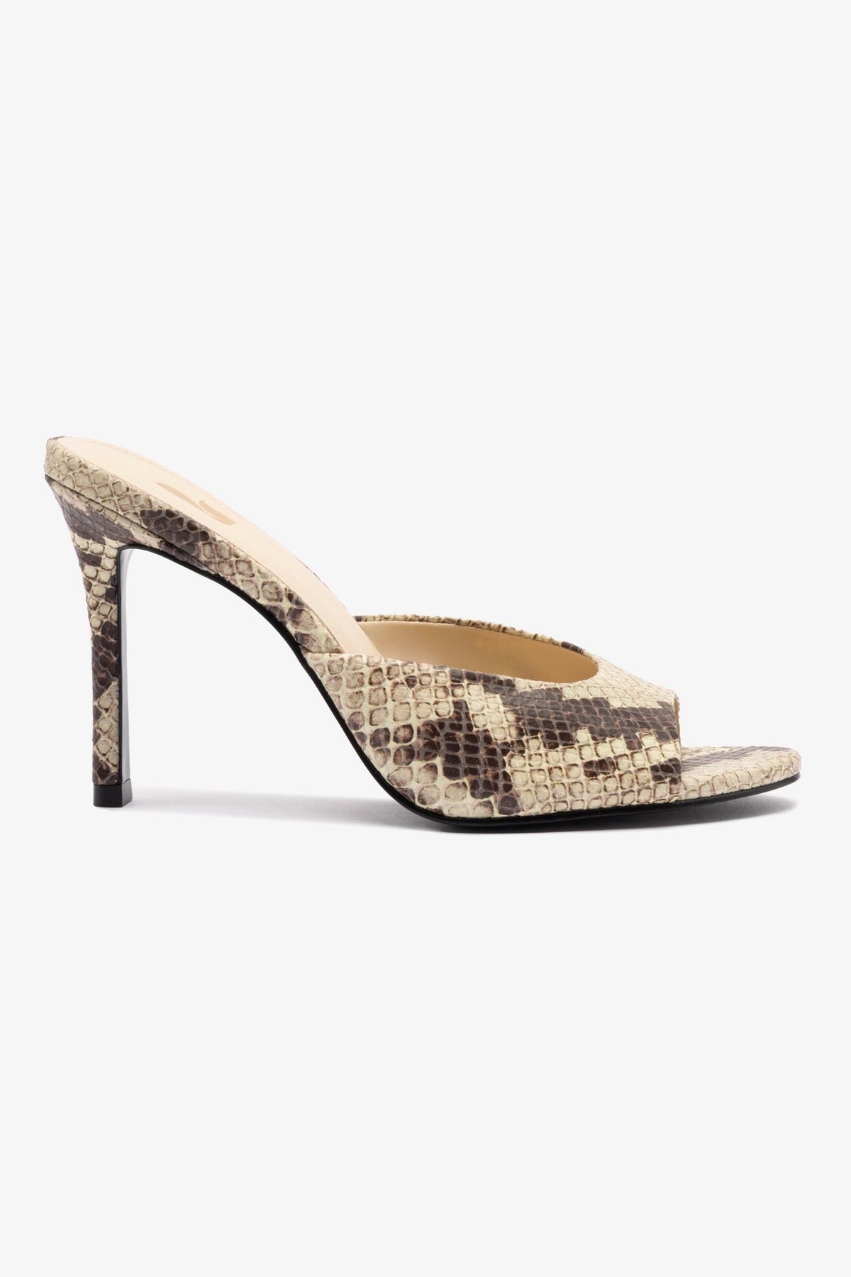 Jasmine Hi Mule Snake Print Neutral Slip-On Shoes - Comfortable Women's Loafers for Casual Outfits, Office Wear & Everyday Use