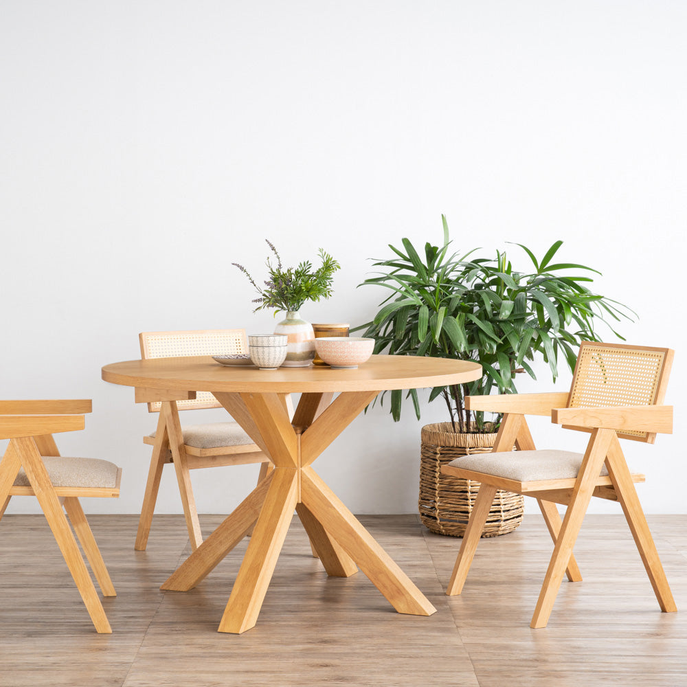 KAIRI Natural Rattan Dining Chair - Modern Boho Style for Kitchen, Dining Room & Outdoor Patio