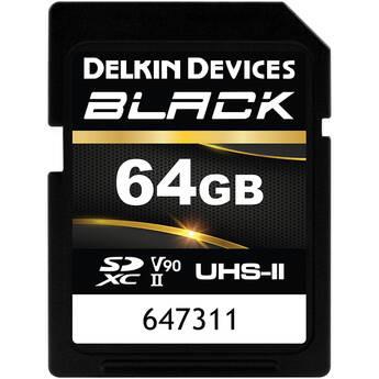 Delkin Devices 64GB UHS-II SDXC Memory Card - High Speed Performance for DSLR Cameras, 4K Video Recording & Professional Photography