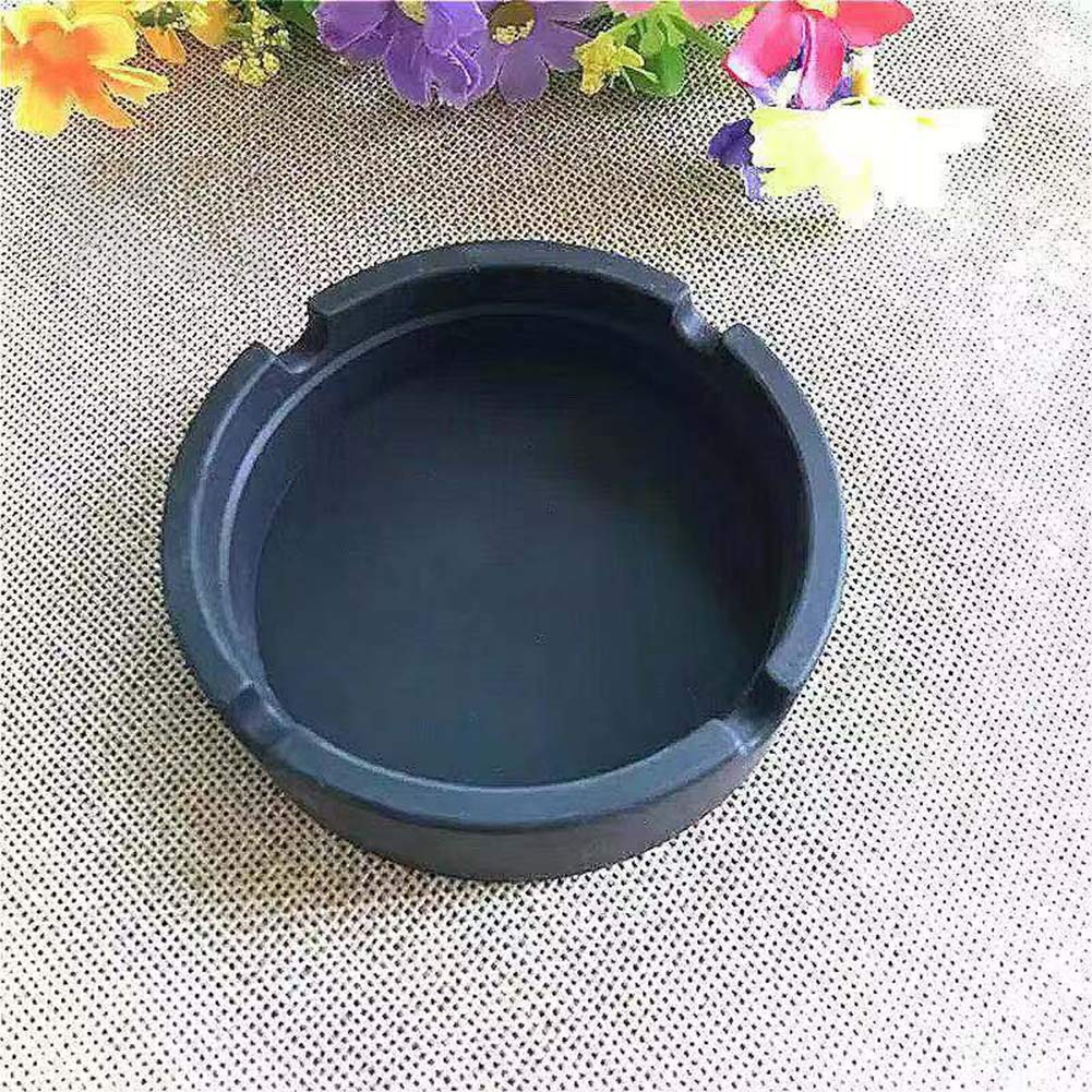 Heat Resistant Silicone Ashtray - Eco-Friendly Desktop Cigarette Ash Holder with Lid, Green - Perfect for Home, Office, Car, and Outdoor Use