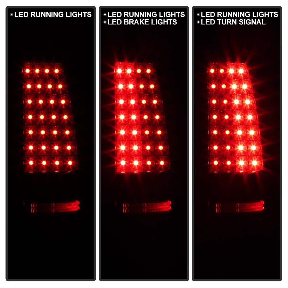ACANII Smoked LED Tail Lights for 2003-2006 Chevy Silverado 1500 - Black Brake Lamps Replacement Pair (Driver & Passenger Side) | Enhanced Night Visibility & Style Upgrade for Pickup Trucks