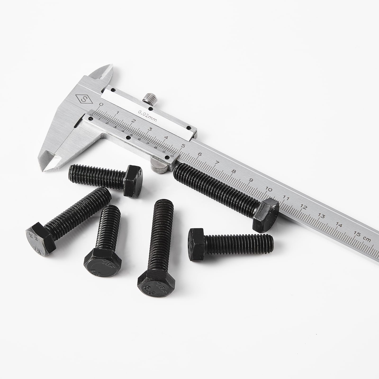 M10x55mm Hex Bolts 10Pcs - 8.8 Grade Alloy Steel for Machinery & Construction