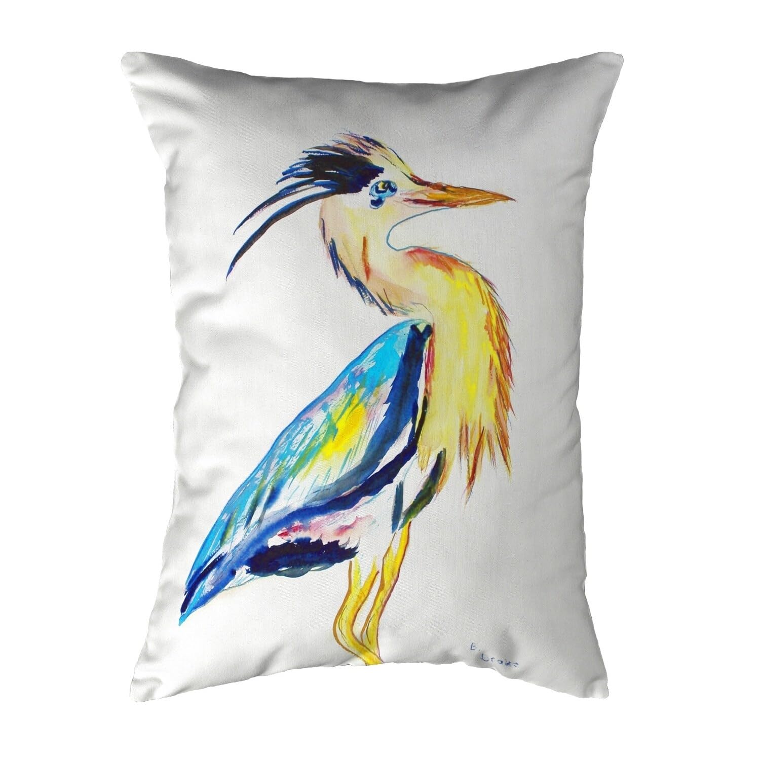 Betsy Drake KS328 Decorative Throw Pillow 11x14 Inches - Soft Multi-Color Cushion for Sofa, Bed & Home Decor