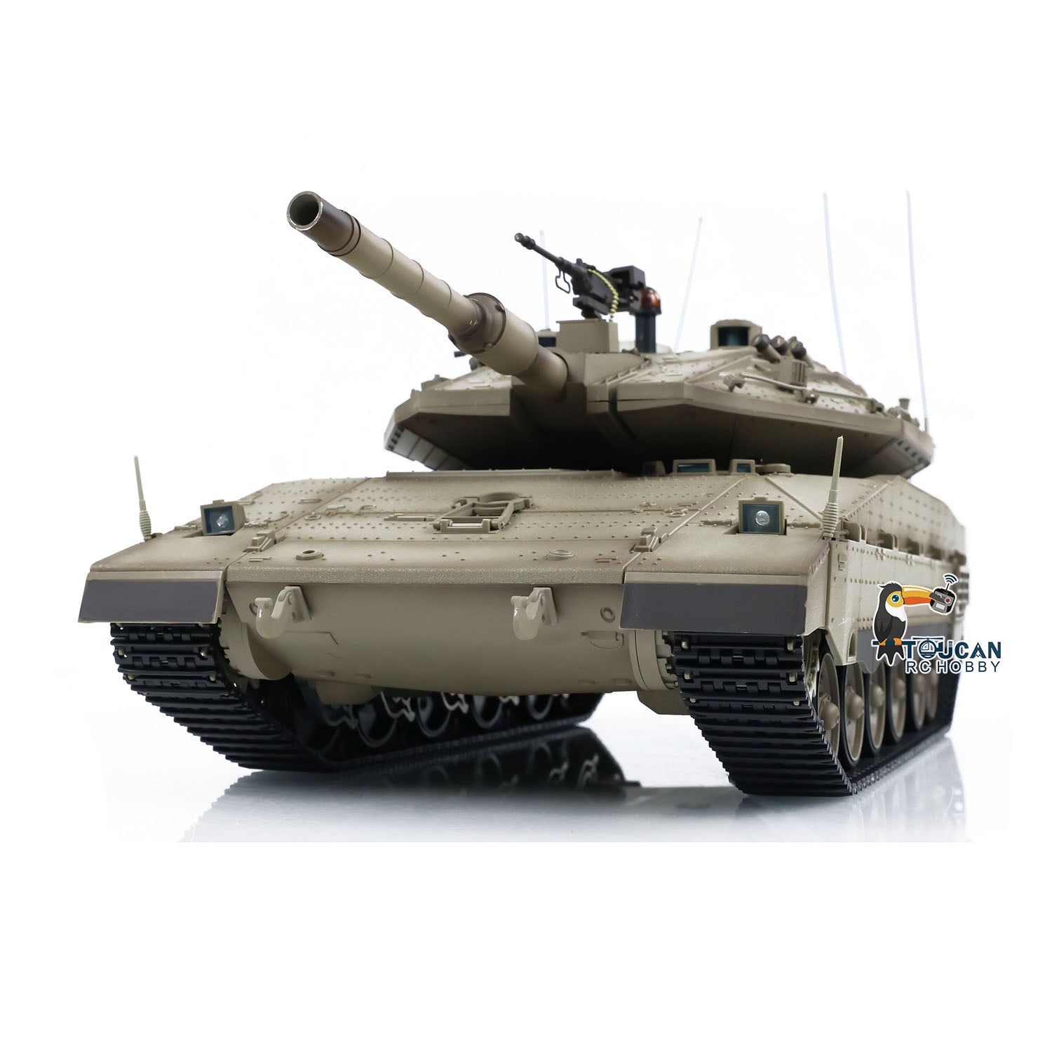 Heng Long 1/16 Scale RC Tank IDF Merkava MK IV - Metal Gearbox, 360° Rotating Barrel & Recoil - Remote Control Military Tank Model for Collectors & Battle Simulation