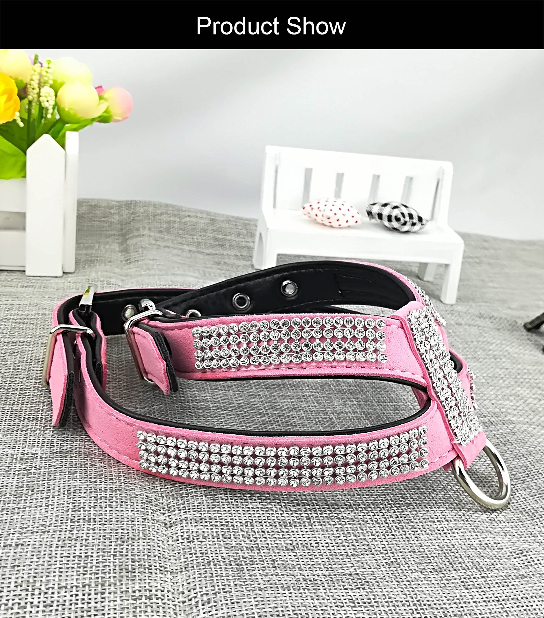 Sparkling Pink Diamond Dog Harness for Small Dogs - Fashionable Bling Pet Accessory for Cute Girl Puppies - Perfect for Walks, Photos & Special Occasions