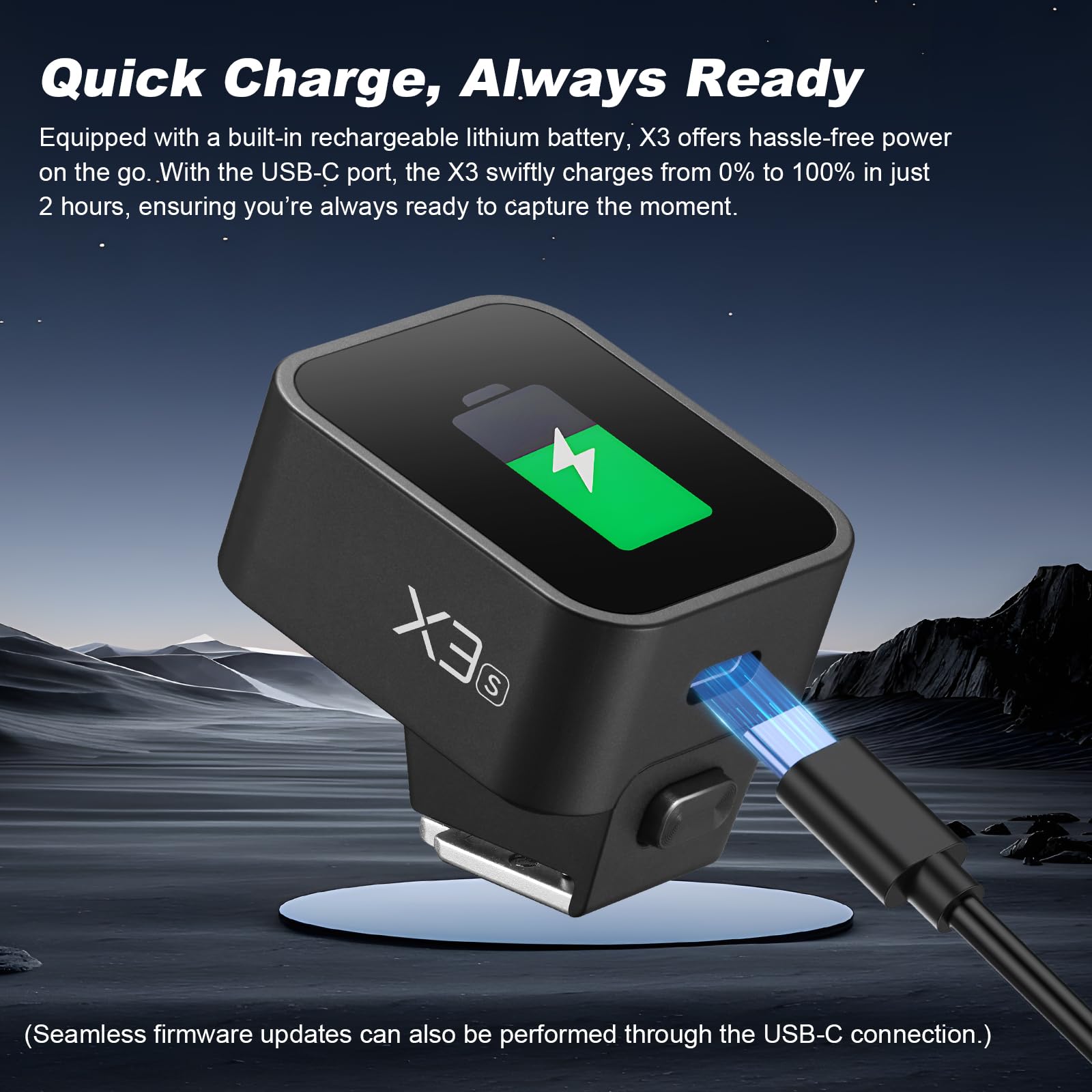 Godox X3S TTL Wireless Flash Trigger for Sony Cameras - OLED Touchscreen Transmitter with Built-in Lithium Battery & Quick Charge (Upgrade of X2T-S/Xpro-S/XProII-S) - Perfect for Wedding, Portrait & Studio Photography