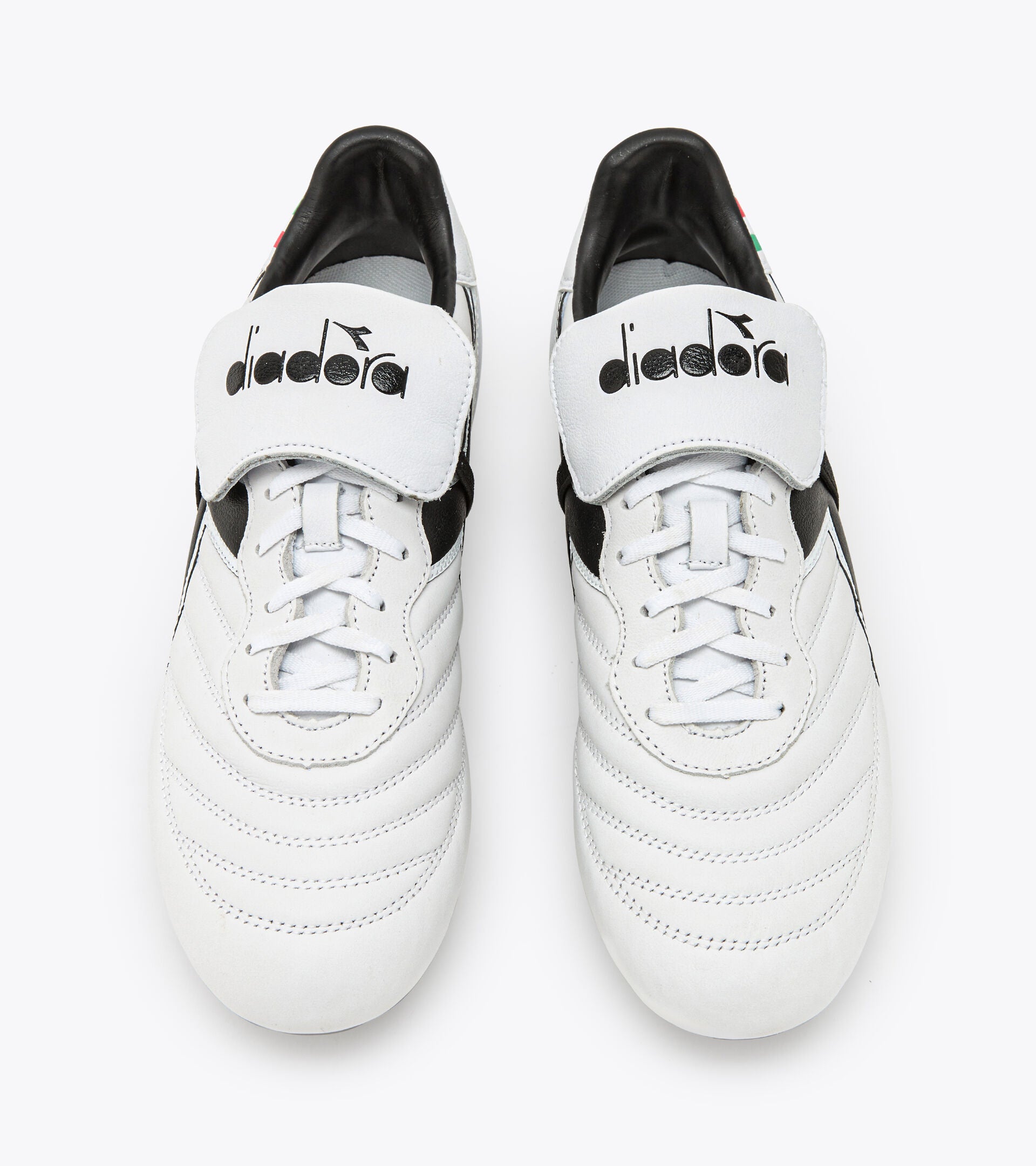 Diadora Brasil OG LT T MDPU Soccer Cleats - White/Black - Premium Football Shoes for Men, Ideal for Turf & Artificial Grass Training & Matches
