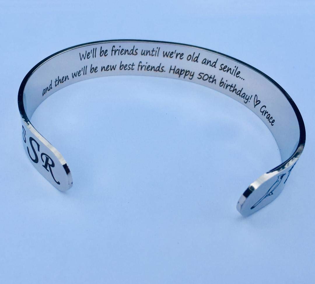 Best Friends Forever Cuff Bracelet - Christmas & Birthday Gift for Her, Mentor, or Boss - Perfect for Friendship Celebrations & Special Occasions