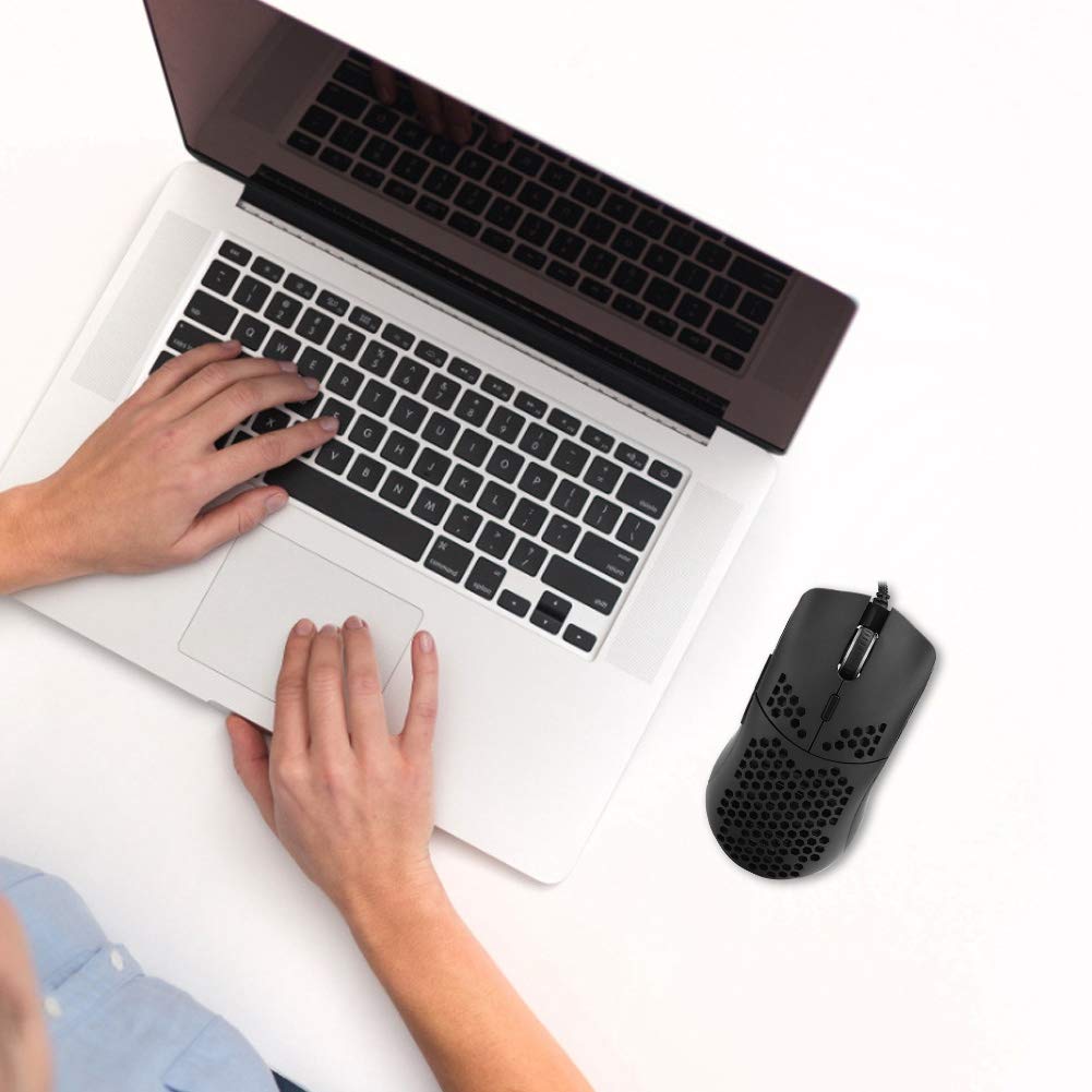 Topiky Wired Gaming Mouse - USB Macro Programmable RGB Mouse with 6 Lighting Modes & 6400 DPI Adjustable Sensitivity | Plug & Play for Windows PC | Perfect for FPS, MOBA & Esports Gaming