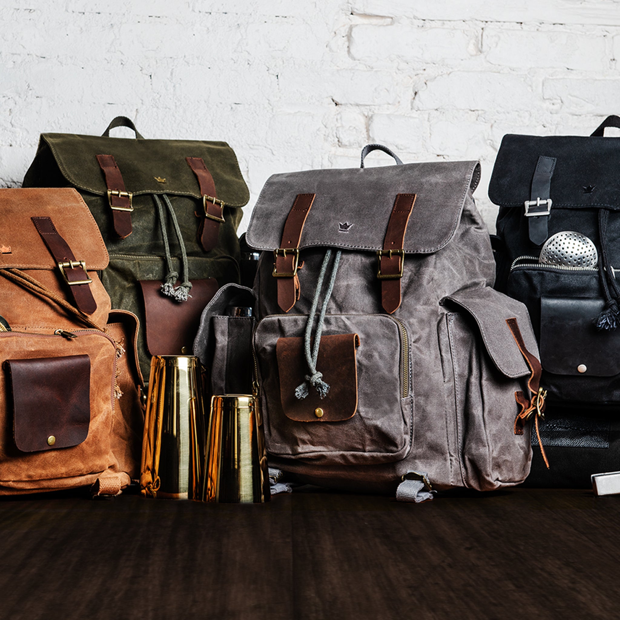 Professional Bartender Backpack - Durable Brown Leather Bar Tool Bag for Cocktail Mixing & Bartending Essentials | Perfect for Bartenders, Mixologists & Home Bars