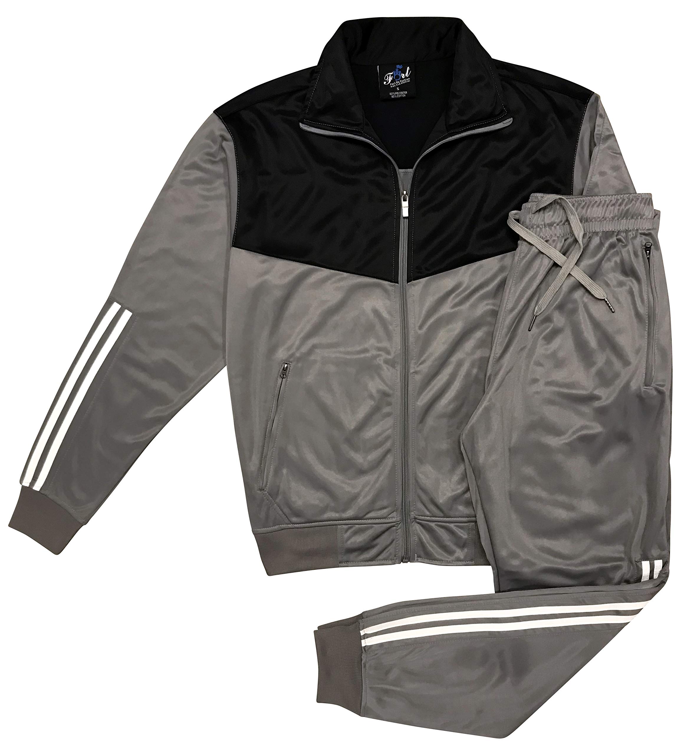 Men's Velocity Running Jacket & Jogger Pants Set - Lightweight Breathable Activewear Tracksuit for Gym, Workout & Casual Wear