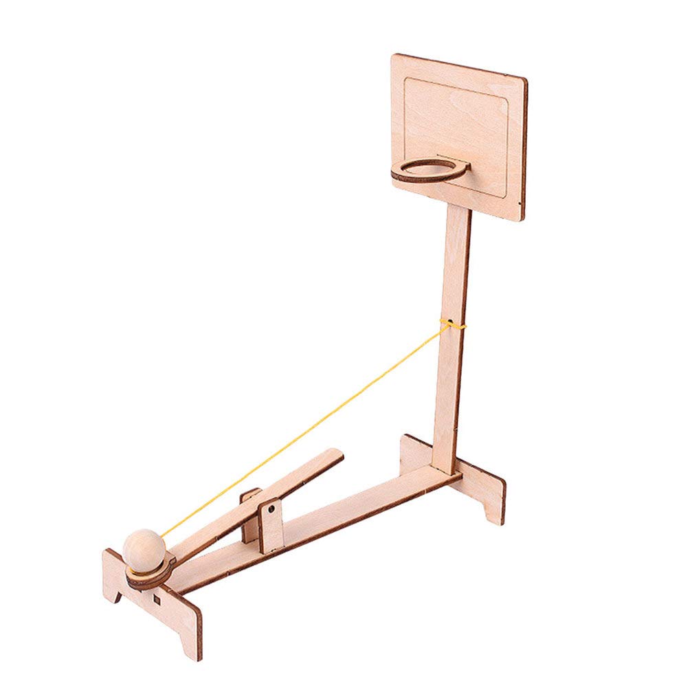 NUOBESTY 2 Pack Wooden Catapult Toy Kit - DIY Assembly Science Physics Educational STEM Toy for Kids, Children & Students - Perfect for Classroom Experiments, Birthday Gifts & Outdoor Play